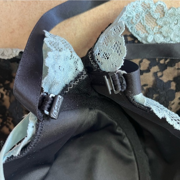 La Senza Black and Blue Lace Babydoll Lingerie - Picture 7 of 12